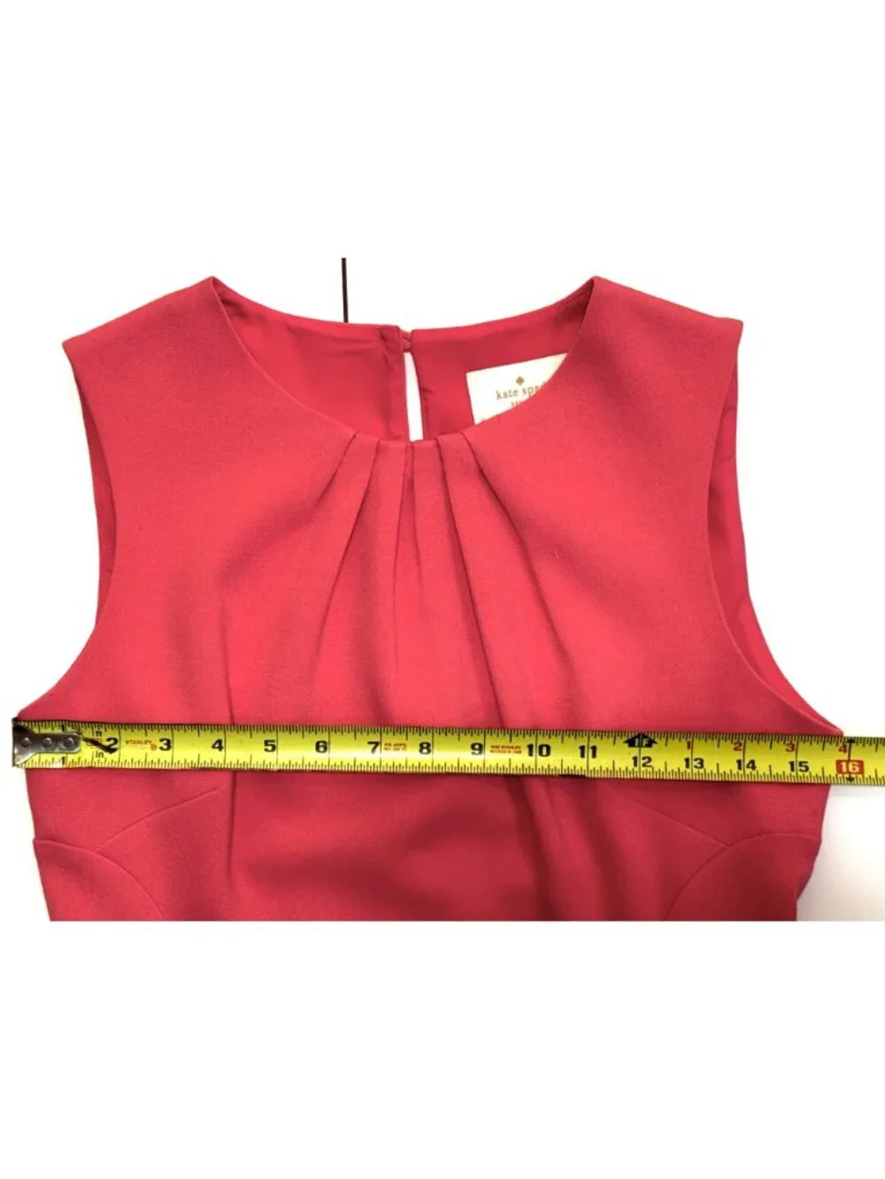 Kate Spade New York Sleeveless Coral Sheath Dress Size 4 Polyester Blend Knee-Le